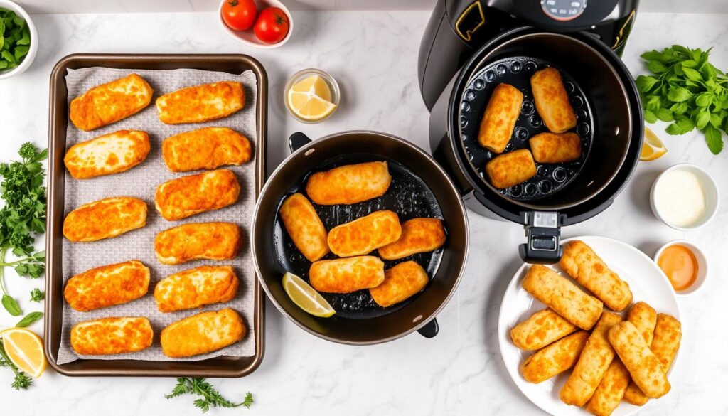 Different cooking methods for fish fingers