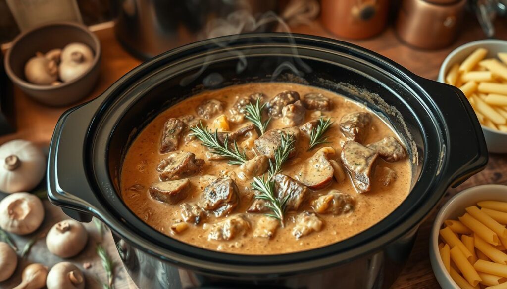 Easy Beef Stroganoff Slow Cooker Recipe