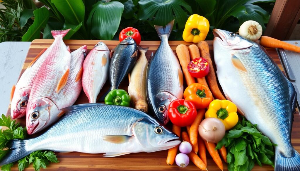 Fresh fish varieties for escovitch