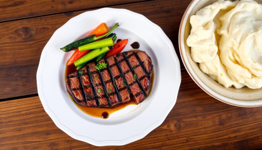 Grilled Sirloin Steak Plating