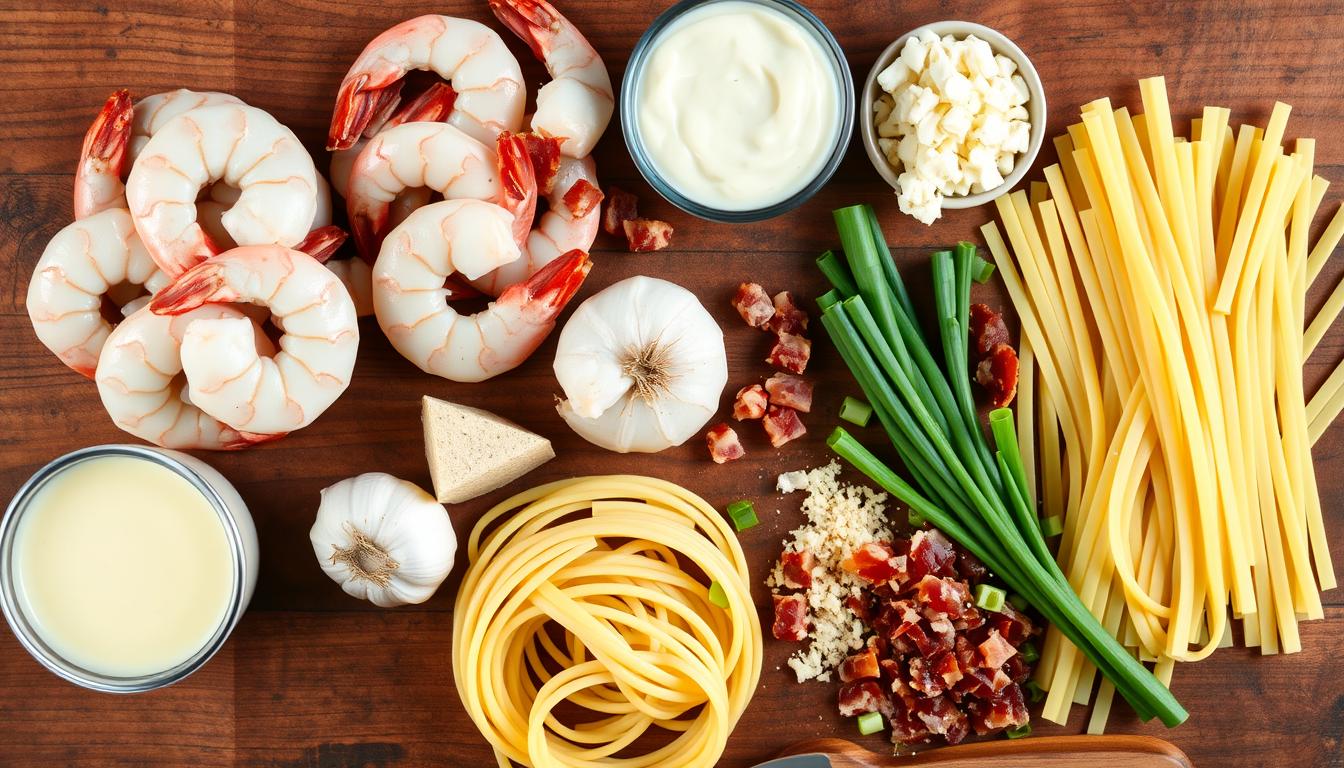 Shrimp Carbonara Ingredients